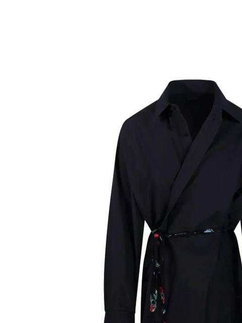 Balenciaga floral tie-fastening dress - Black