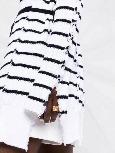 Marni striped knitted cardigan - White