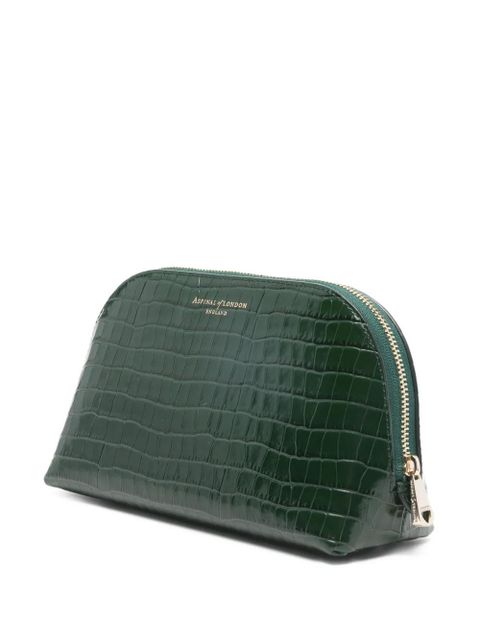 Aspinal Of London crocodile-design makeup case - Green - zdjęcie produktu nr 2