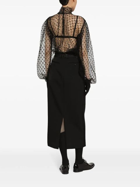 Dolce & Gabbana high-waisted straight skirt - Black