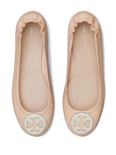 Tory Burch Minnie Travel leather ballerina shoes - Pink