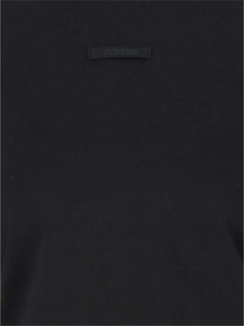Jacquemus The Gros Grain logo-detail long-sleeve top - Black