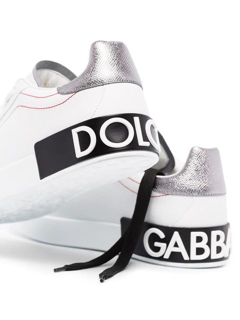 Dolce & Gabbana Portofino leather sneakers - White