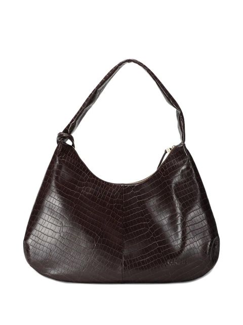 GANNI medium crocodile-embossed shoulder bag - Brown - zdjęcie produktu nr 2