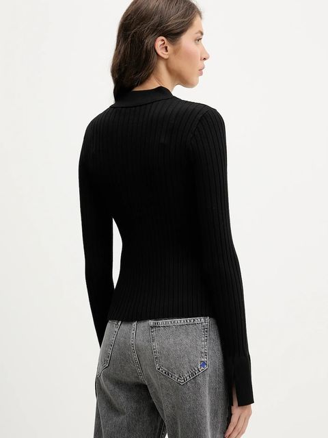 Karl Lagerfeld Jeans longsleeve kolor czarny B1W18026 - zdjęcie produktu nr 2