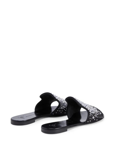 Giuseppe Zanotti Andromedha rhinestone-embellished satin sandals - Black