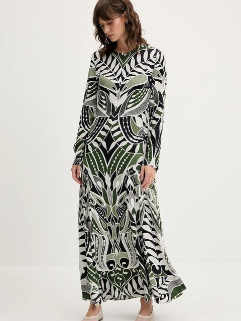 Farm Rio sukienka kolor zielony maxi rozkloszowana 338655 - zdjęcie produktu nr 2