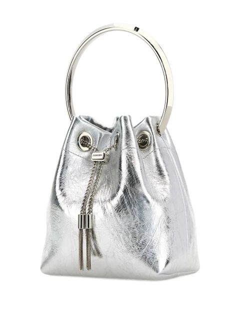 Jimmy Choo leather bucket bag - Silver - zdjęcie produktu nr 2