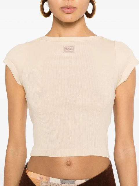 Jean Paul Gaultier ribbed short-sleeve T-shirt - Neutrals