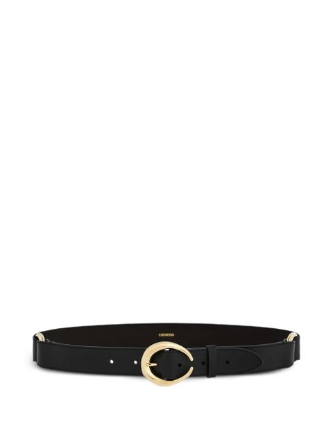 Rabanne ring-buckle leather belt - Black - zdjęcie produktu nr 1