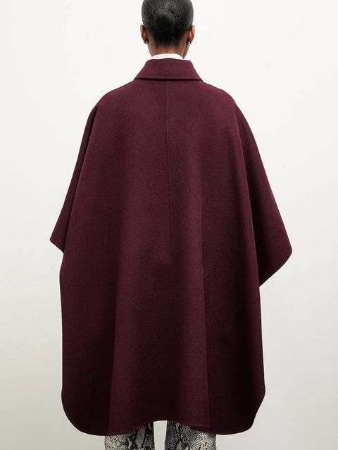 Answear.LAB płaszcz wełniany kolor bordowy - zdjęcie produktu nr 2