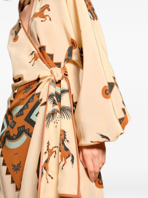 Johanna Ortiz Ollantay wrap dress - Neutrals