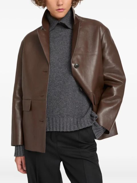 Yves Salomon leather jacket - Brown