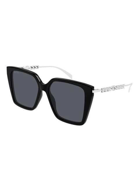 Gucci Eyewear crystal-embellished sunglasses - Black