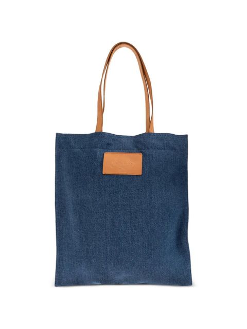 Moschino heart-appliqué tote bag - Blue