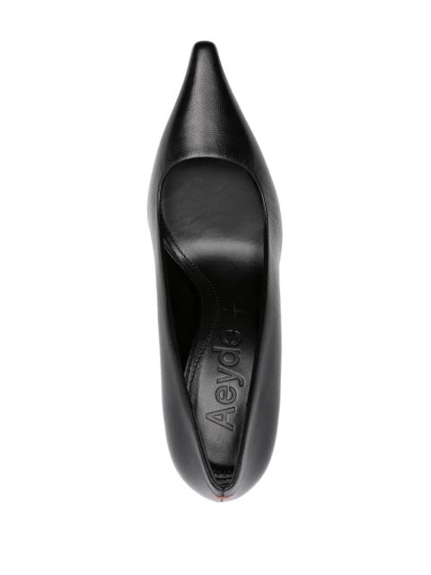 Aeyde 80mm pointed-toe leather pumps - Black