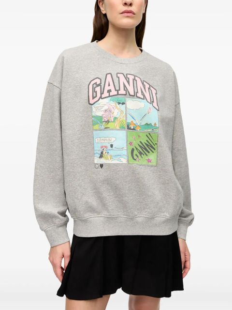 GANNI printed sweatshirt - Grey - zdjęcie produktu nr 2