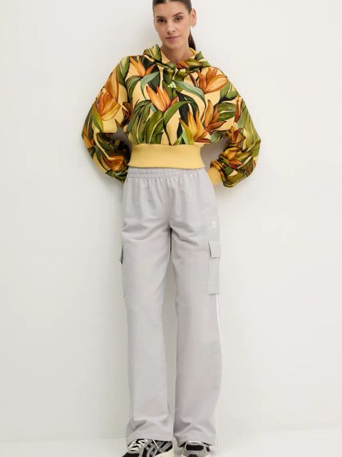 adidas Originals spodnie 3-Stripes damskie kolor szary z aplikacją JC8139