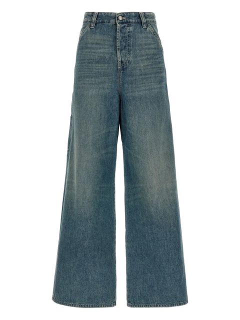 Diesel D-Sire-W used-effect wide-leg jeans - Blue - zdjęcie produktu nr 1
