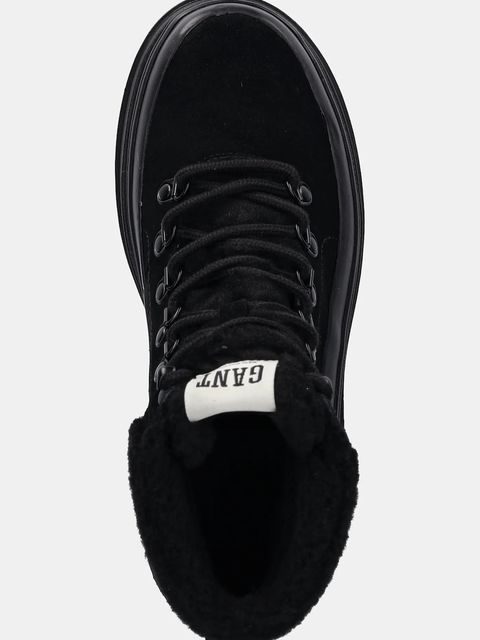 Gant workery zamszowe Wintly damskie kolor czarny na platformie ocieplone 31543083