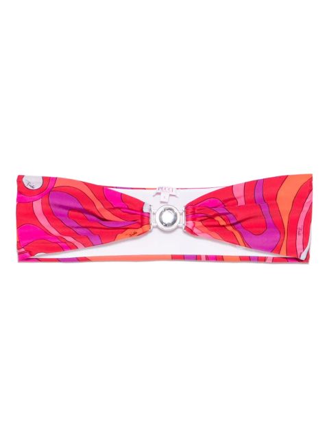 PUCCI Iride-print bikini top - Red