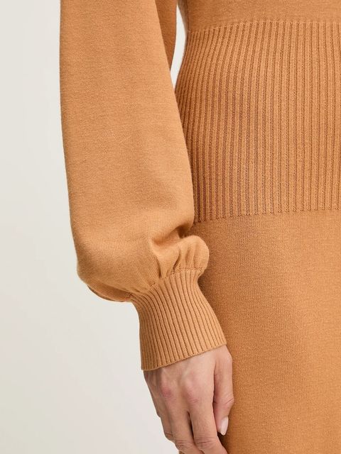 Silvian Heach sukienka AMARAT kolor brązowy maxi prosta GPA25257VE