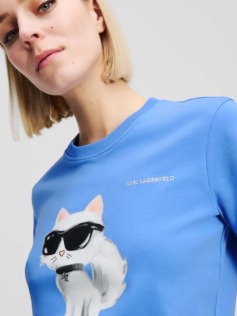 Karl Lagerfeld t-shirt bawełniany IKON AQUARELLE