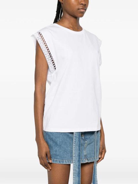 TWINSET lace-trim T-shirt - White