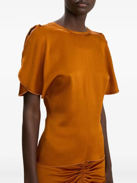 Victoria Beckham draped sleeve top - Orange