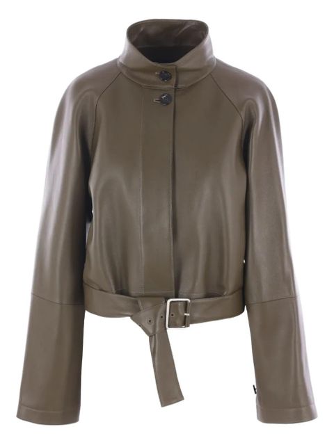 LOEWE belted leather jacket - Green - zdjęcie produktu nr 1