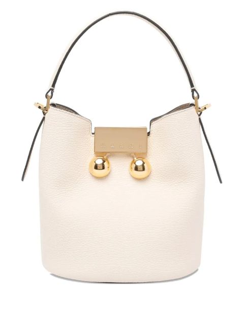 Marni Trunkaroo leather bucket bag - Neutrals - zdjęcie produktu nr 1
