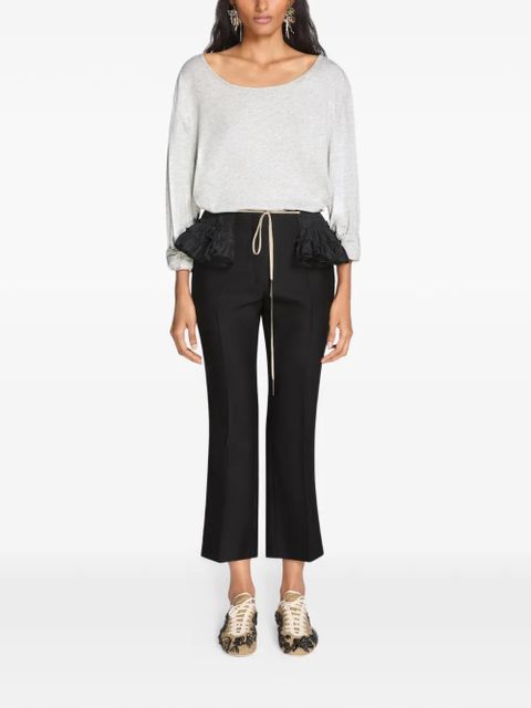 DRIES VAN NOTEN ruffled tie belt - Black - zdjęcie produktu nr 2