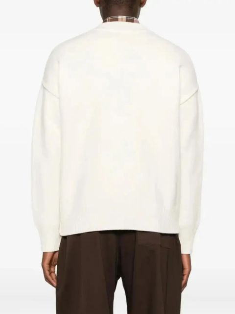 AMI Paris Ami De Coeur wool cardigan - Neutrals