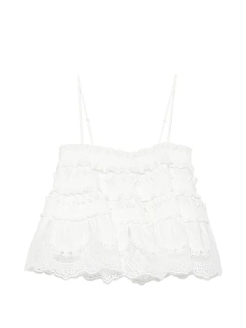 ZIMMERMANN Alchemy ruffled-lace top - Neutrals - zdjęcie produktu nr 1