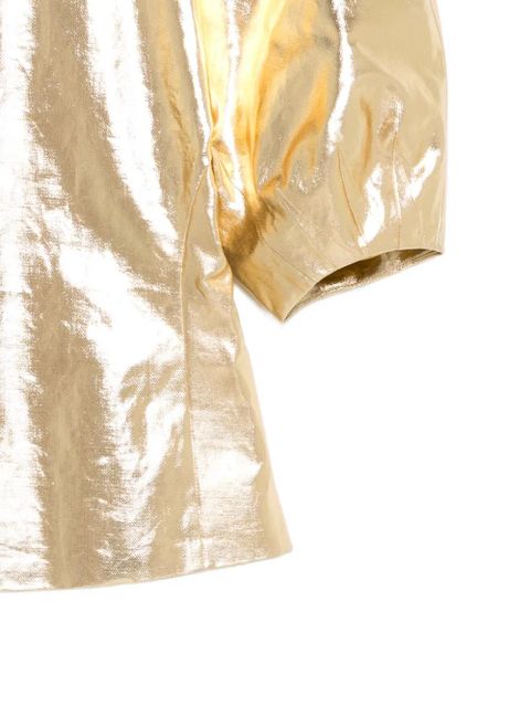 Gabriela Hearst Waverly puff-sleeve top - Gold