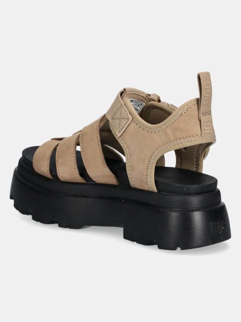 UGG sandały Cora damskie kolor beżowy na platformie 1152698-SAN