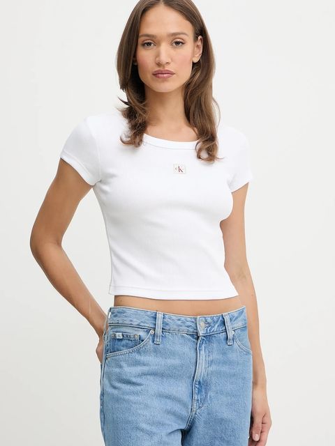 Calvin Klein Jeans t-shirt damski kolor biały LV047C200G - zdjęcie produktu nr 1