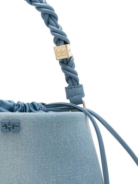 GANNI denim tote bag - 928 FADED DENIM BLUE