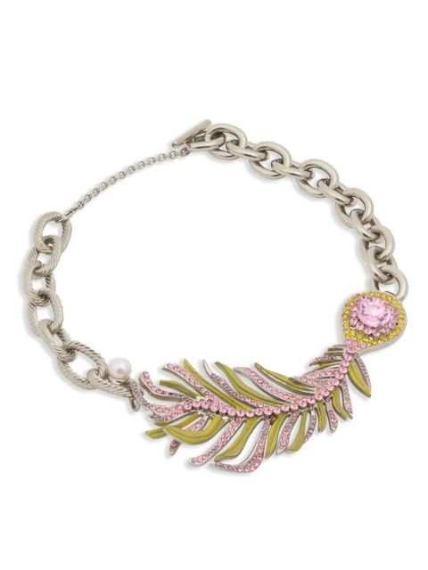 Marni feather-design necklace - Silver