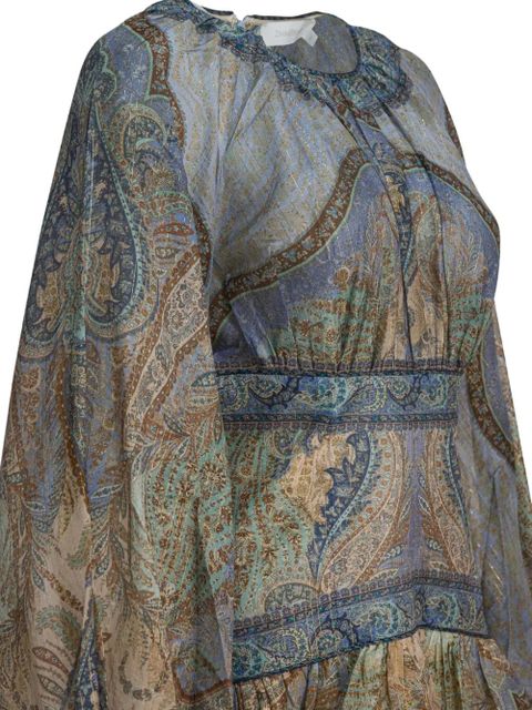 ZIMMERMANN paisley-print mini dress - Blue