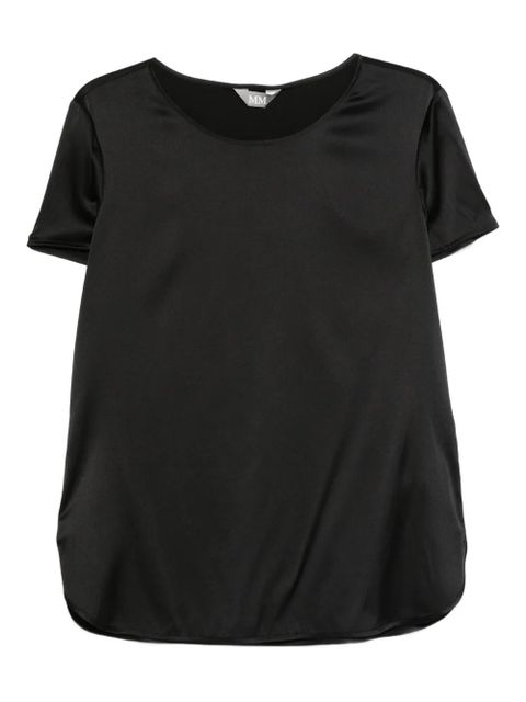 Max Mara satin short-sleeve top - Black - zdjęcie produktu nr 1