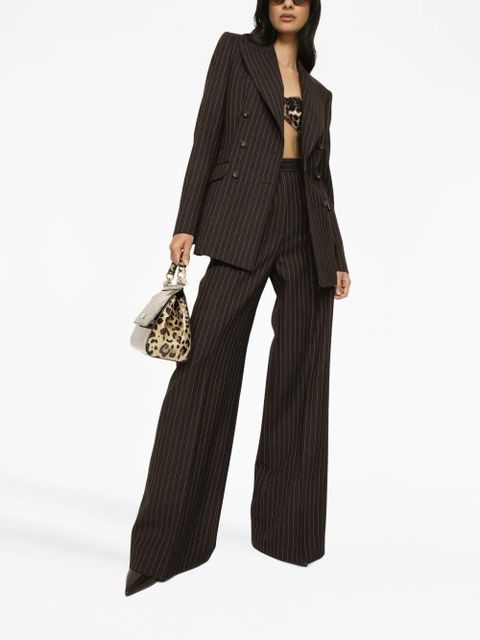 Dolce & Gabbana double-breasted striped blazer - Brown