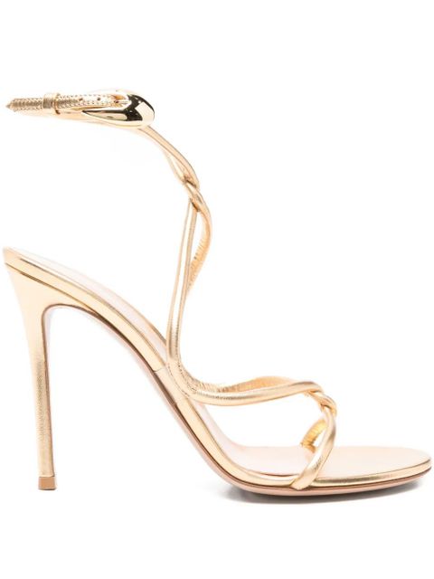 Gianvito Rossi 105mm strappy leather sandals - Gold - zdjęcie produktu nr 1
