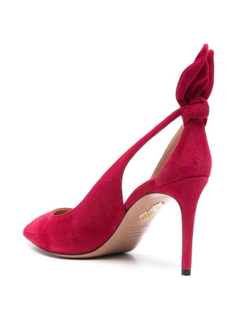 Aquazzura 80mm bow-detail cut-out pumps - Pink
