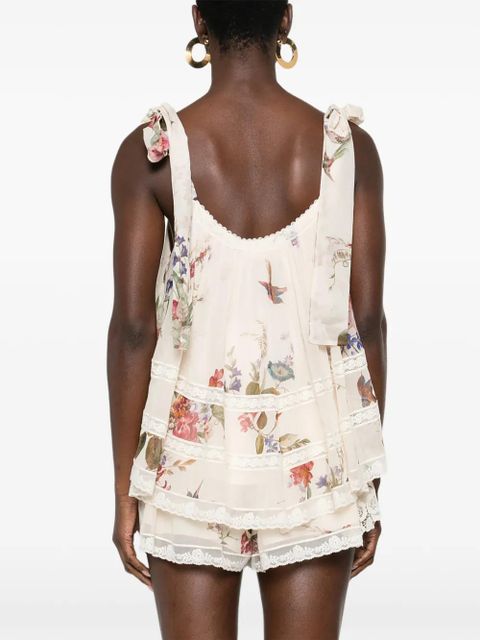 ZIMMERMANN Patience floral lace top - Neutrals