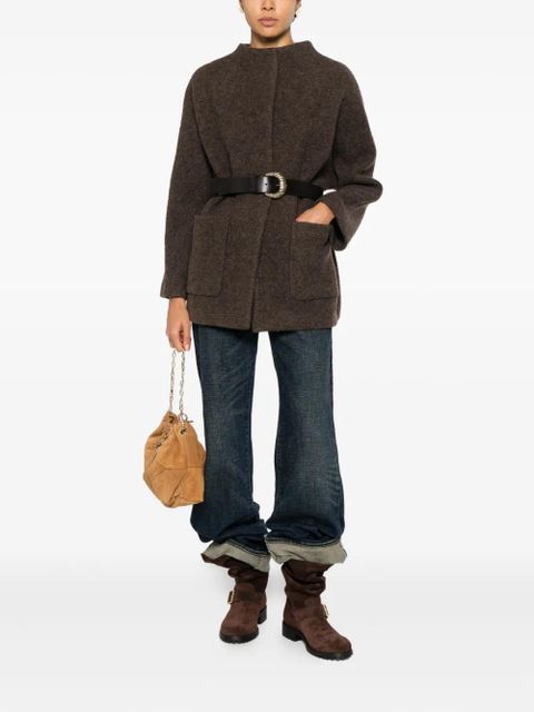 Ba&Sh Claudy belted coat - Brown