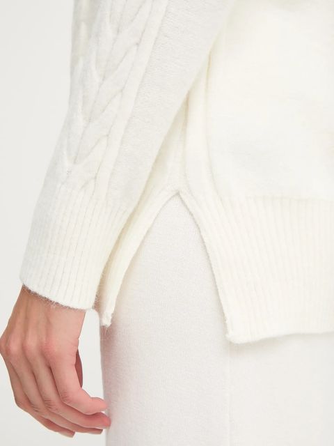 Answear.LAB sweter z kaszmirem damski kolor beżowy z półgolfem