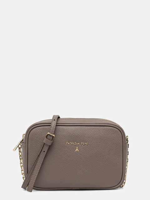 Patrizia Pepe torebka skórzana kolor beżowy CB0071 L001 - zdjęcie produktu nr 1