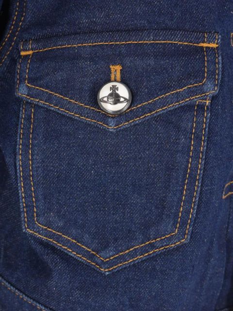 Vivienne Westwood Marlene cropped denim jacket - Blue