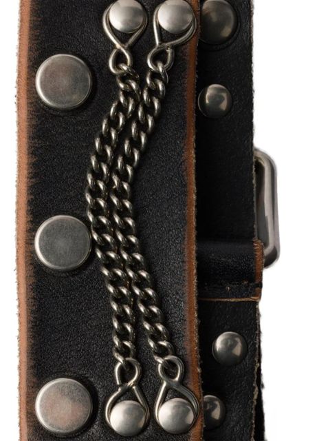 Prada studded leather belt - Black - zdjęcie produktu nr 2